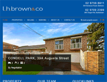 Tablet Screenshot of lhbrown.com.au